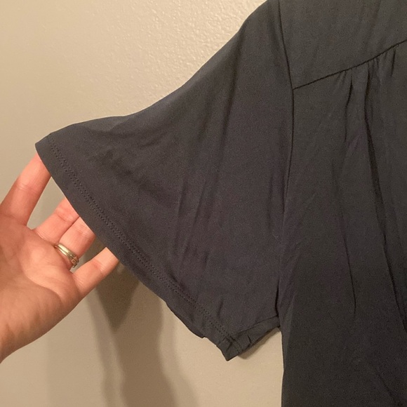 Monteau Black Wrap Top - Picture 5 of 7